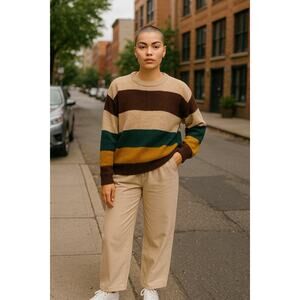 H&M Womens Oversized Mohair Wool Blend Sweater Streetwear Fall Fashion XS